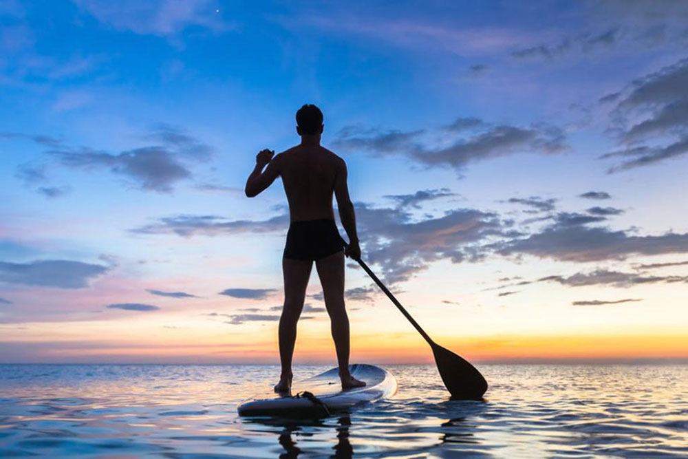 SUP立槳+衝浪板滑水